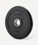 Диск обрезиненный Starfit BB-202 d=26 мм, стальная втулка, черный, 1 кг