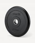 Диск обрезиненный Starfit BB-202 d=26 мм, стальная втулка, черный, 2,5 кг