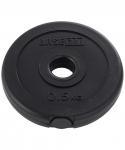 Диск пластиковый BASEFIT BB-203 d=26 мм, черный, 0,5 кг