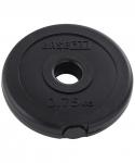 Диск пластиковый BASEFIT BB-203 d=26 мм, черный, 0,75 кг