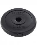 Диск пластиковый BASEFIT BB-203 d=26 мм, черный, 1,25 кг