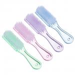 Щетка с ручкой универсальная, для одежды и обуви, пластик, прозрачная с белой щетиной 17х2,5 см