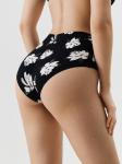 Трусы жен. с высокой талией Tess черный принт