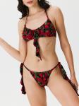 Бюстгальтер купальный жен.Bralette Honey красный принт