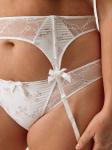 Трусы в наборе с поясом для чулок Lorans белый принт