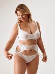 Трусы в наборе с поясом для чулок Lorans белый принт