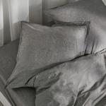 *Простыня 1.5 спальная SL Home «Деним», 160?245 см, тёмно-серая, жатый хлопок