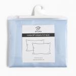 Комплект наволочек «Этель», 70?70 см, 2 шт., голубой, мако-сатин, хлопок 100%