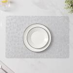 Салфетки сервировочные на стол Доляна «Фейерверк», 4 шт., 30?45 см, серебряные