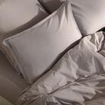 *Наволочка SL Home "Деним" 70*70+2 см, цв.серый, 100% жатый хлопок