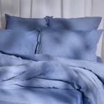 *Простыня на резинке SL Home "Деним" 140*200+30 см, цв.синий, 100% жатый хлопок