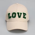 Кепка женская Love, бежевая, р-р 56
