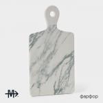 Блюдо Magistro Real Marble, 25?14 см, фарфор, белое