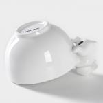 Конфетница Доляна «Зайка», 13?10?9 см, доломит, белая