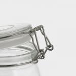 Банка для сыпучих Доляна «Сердце», 580 мл, 10.5?10 см, с бугельным замком, стекло, прозрачная