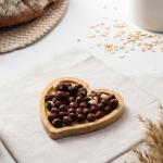 Блюдо для подачи Доляна Striata heart, 13?12,5?1,3 см, бамбук