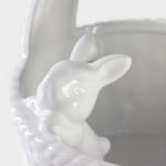 Конфетница Доляна «Зайка», 650 мл, 17?14.5?18.5 см, доломит, белая