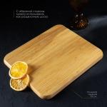 Блюдо для подачи Доляна Striata, 28?24 см, бамбук, бежевое