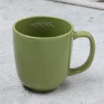 Кружка керамическая Dolce Ceramo «Олива», 450 мл, зелёная