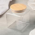 Банка для сыпучих продуктов Magistro «Эко», 1.3 л, 11?14 см, с бамбуковой крышкой, стекло