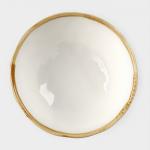 Салатник Доляна Organic Gold, 320 мл, d=12.5 см, фарфор, белый