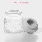 Банка для сыпучих Доляна «Голубки», 500 мл, 11?17 см, с керамической крышкой, стекло, прозрачная