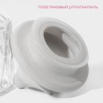 Банка для сыпучих Доляна «Голубки», 500 мл, 11?17 см, с керамической крышкой, стекло, прозрачная