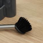 Дозатор для моющего средства Доляна «Милитари», 370 мл, с губкой и щёткой, серый