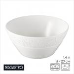 Салатник Magistro Crotone, 1.4 л, 20?9 см, фарфор, белый