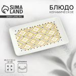Блюдо керамическое «Орнамент», 20.5?12.5?1.8 см
