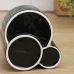 Дозатор для моющего средства Доляна «Милитари», 370 мл, с губкой и щёткой, чёрный