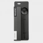 Набор столовых ложек Magistro «Фолк», длина 21.5 см, 6 шт., нержавеющая сталь, чёрный