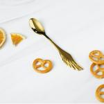 Ложка чайная Magistro Wings, длина 14 см, нержавеющая сталь, золотистая