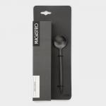 Набор чайных ложек Magistro «Фолк», длина 13.2 см, 6 шт., нержавеющая сталь, чёрный