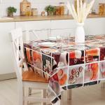 Клеёнка на стол Доляна, ширина 137 см, толщина 0.07 мм, рулон 30 м