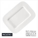 Блюдо Magistro Crotone, 35.7?25.6?3.1 см, прямоугольное, фарфор, белое