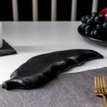 Блюдо для фруктов Доляна «Винтажный лист», 28?10 см, серебряное