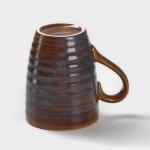 Кружка Magistro Garland, 320 мл, фарфор, синяя, коричневая