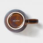 Кружка Magistro Garland, 320 мл, фарфор, синяя, коричневая