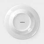 Тарелка глубокая Доляна «Пташка», d=20.2 см, фарфор, белая