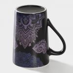 Кружка Magistro «Мандала», 380 мл, фарфор, фиолетовый узор