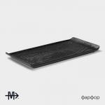 Блюдо для подачи Magistro Black style, 29.5?14.8 см, фарфор, чёрное