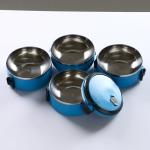 Ланч бокс Доляна «Доляна», 2 л, 14?26 см, сохраняет тепло 3 ч, нержавеющая сталь, синий