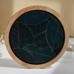 Блюдо с крышкой «Листья», 15 см, пластик