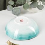 Салатник Доляна «Млечный путь», 700 мл, d=17.5 см, фарфор, бирюзовый