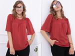 Блузка олона (терракот) р