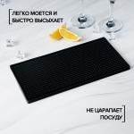 Барный коврик Доляна, 30?15?0.9 см, резина, чёрный