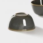 Набор салатников фарфоровых Magistro Fog, 2 предмета: 340 мл, серый