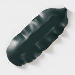 Блюдо для фруктов Доляна «Золотой лист», 36?14?3 см, золотое с зелёным