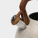 Чайник Magistro Stone, 2.7 л, со свистком, ручка soft-touch, индукция, нержавеющая сталь, бежевый